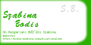 szabina bodis business card